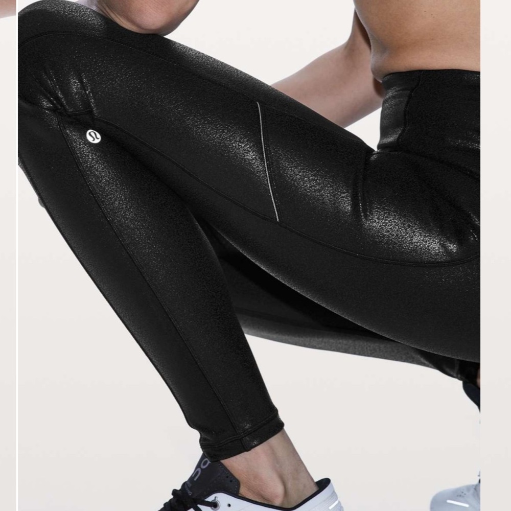 SET of 2- Lululemon Speed Up Black Foil and Energy Bra in size 6
